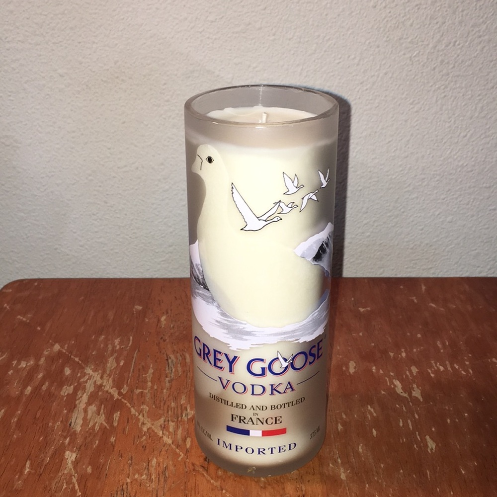 Grey Goose 375ml Scented Soy Wax Candle!